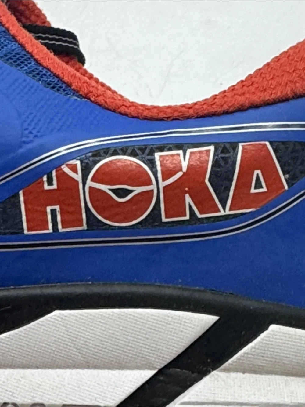 Hoka Blue Running Shoes with Red-Orange Lining Size 12.5 MS10118D
